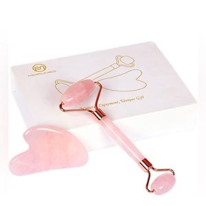 Facial Roller Rose quartz stone